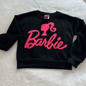 Black Barbie Sweatshirt with Pink Logo